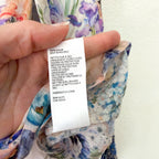 Zimmermann Petite Tama Ramie Pansy Floral Long Sleeve Sheer Blouse | 0P