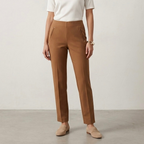 Chico's Caramel So Slimming 360 Juliet Trim Detail Ankle Slim Leg Pant | 00R