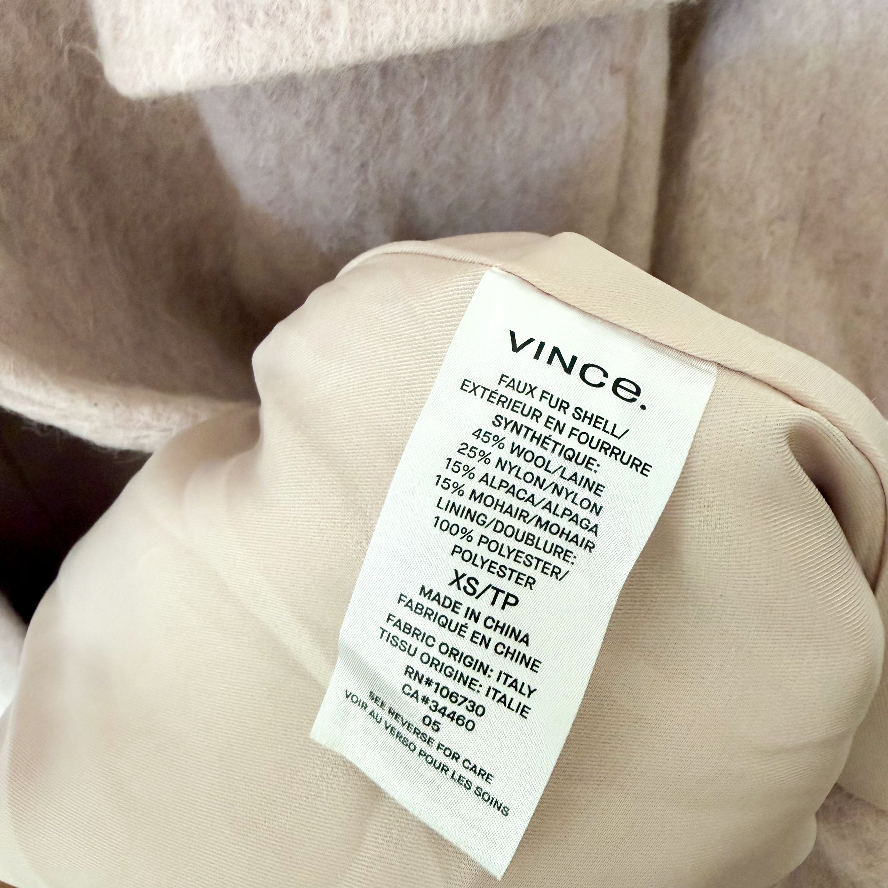 Vince Alpaca Mohair Blend Longline Belted Trench Coat in Dusty Blush Pink | XS