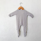 Kyte Baby Silver Grey Bamboo 2-Way Zipper Footed Sleeper | 0-3m