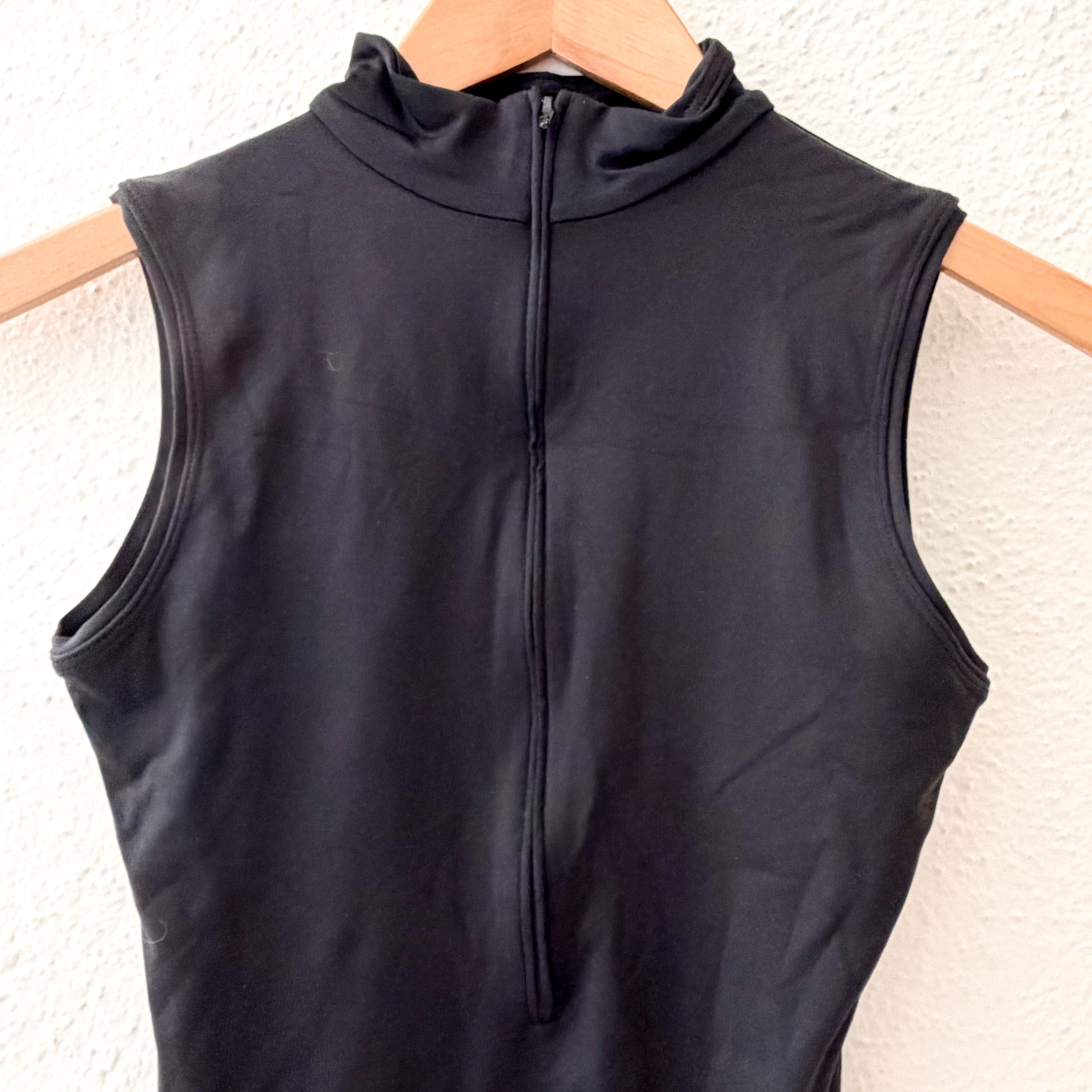 Gaynor Mindon New York Moxie Black Front Zip Ballet Leotard | XS/S