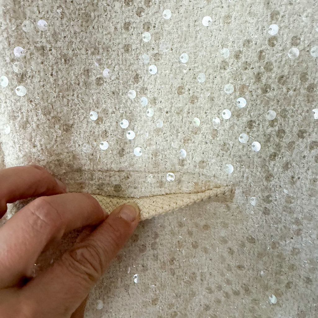Studio by Charlotte England Mayfair Bouclé Tweed Sequin Lady Jacket in Chantilly | XS/S