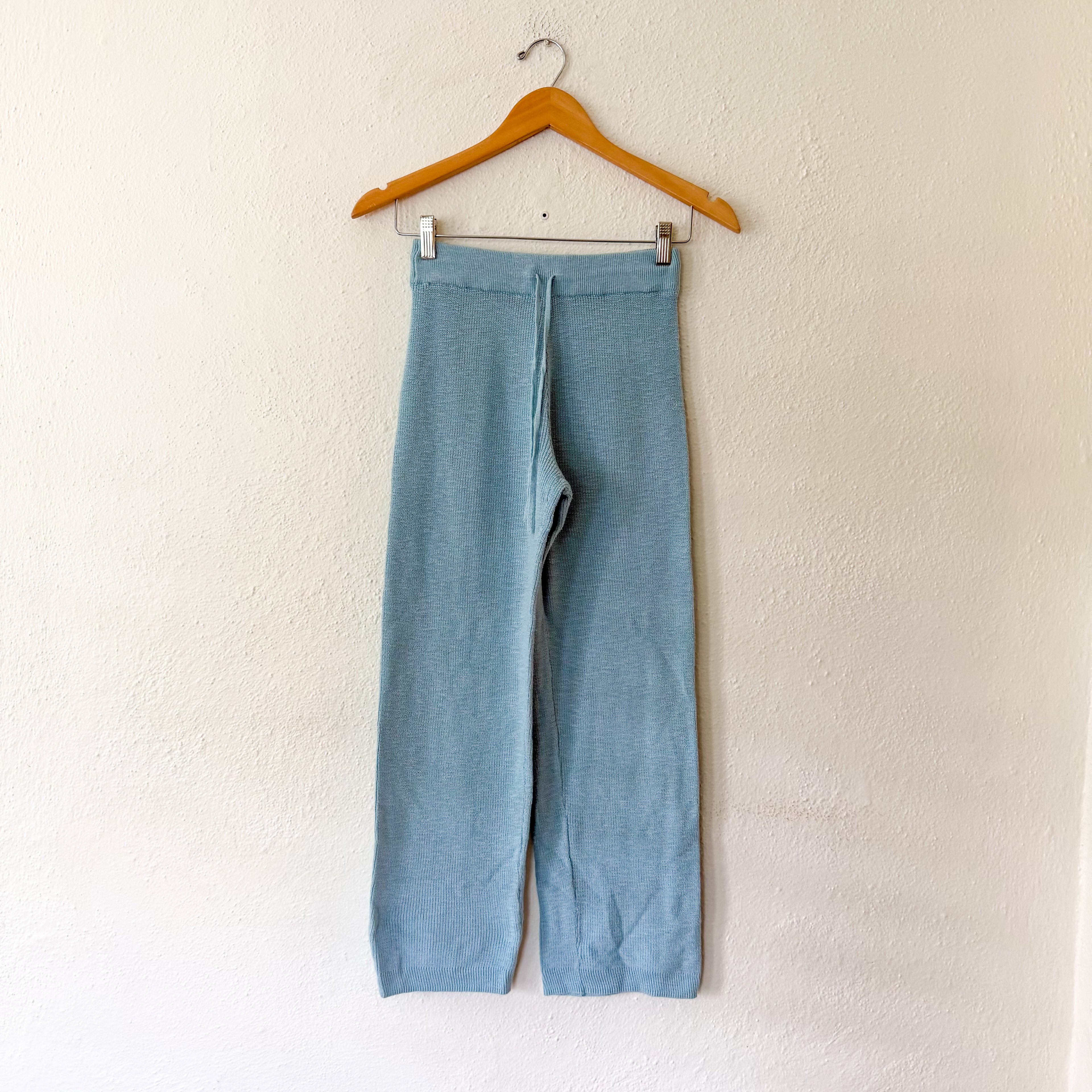 Free People Beach Turquoise Open Weave Wide Leg Pants | XS