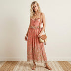 Spell & The Gypsy Hendrix Strappy Maxi Dress in Dusty Pink | XXS