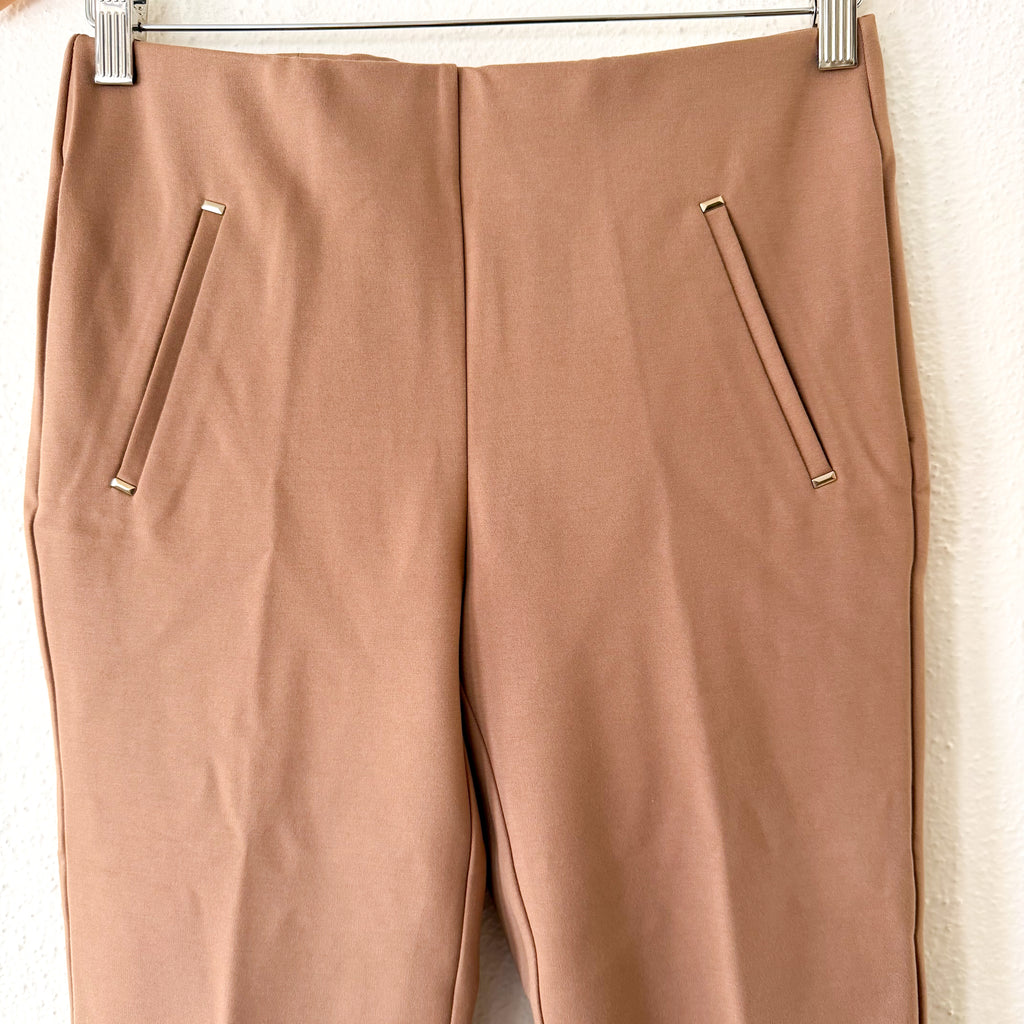 Chico's Caramel So Slimming 360 Juliet Trim Detail Ankle Slim Leg Pant | 00R
