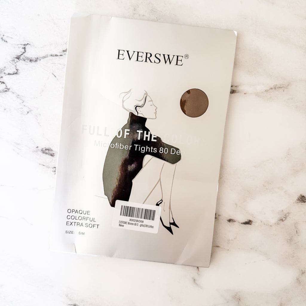 Everswe Opaque Microfiber Tights 80 Denier in Coffee Brown | S/M