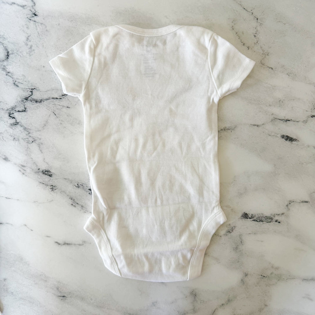 Carter's White Basics Short Sleeve Bodysuit Bundle x4 | 0-3m