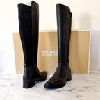 MICHAEL Michael Kors Lex Black Faux Leather Tall Boots | 6.5