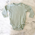 H&M Organic Cotton Dino & Stripe Long Sleeve Bodysuit Bundle | 3-6m