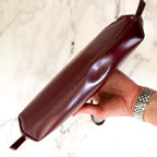 & Other Stories Sleek Leather Shoulder Bag in Burgundy Oxblood