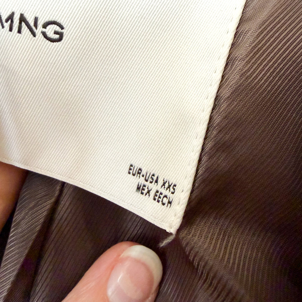 Mango Classic Double Breasted Belted Longline Trench Coat in Beige, sz XS