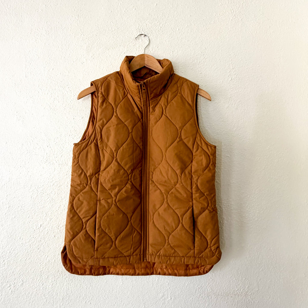 Lands' End Women's Feather Free Insulated Vest in Canyon Camel | XS