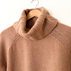 Reiss Eve Wool Cashmere Blend Roll Neck Sweater in Camel | XS