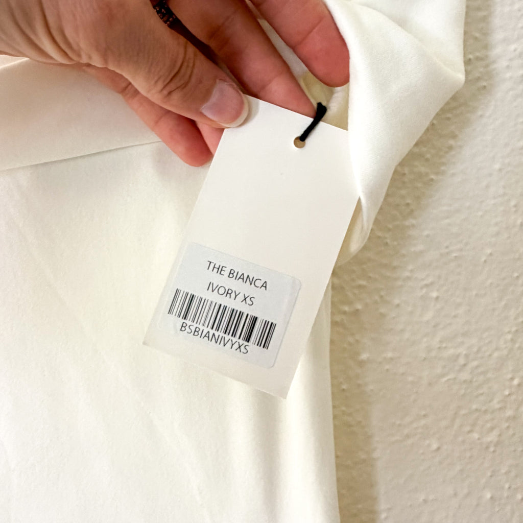 Bumpsuit The Bianca Maternity Maxi Dress in Ivory | XS
