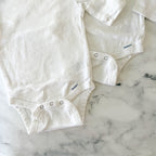Gerber Basics White Cotton Long Sleeve Bodysuits Bundle x2 | 3-6m