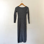 Abercrombie & Fitch Ribbed Wool-Blend Midi Sweater Dress in Dark Grey | XSP