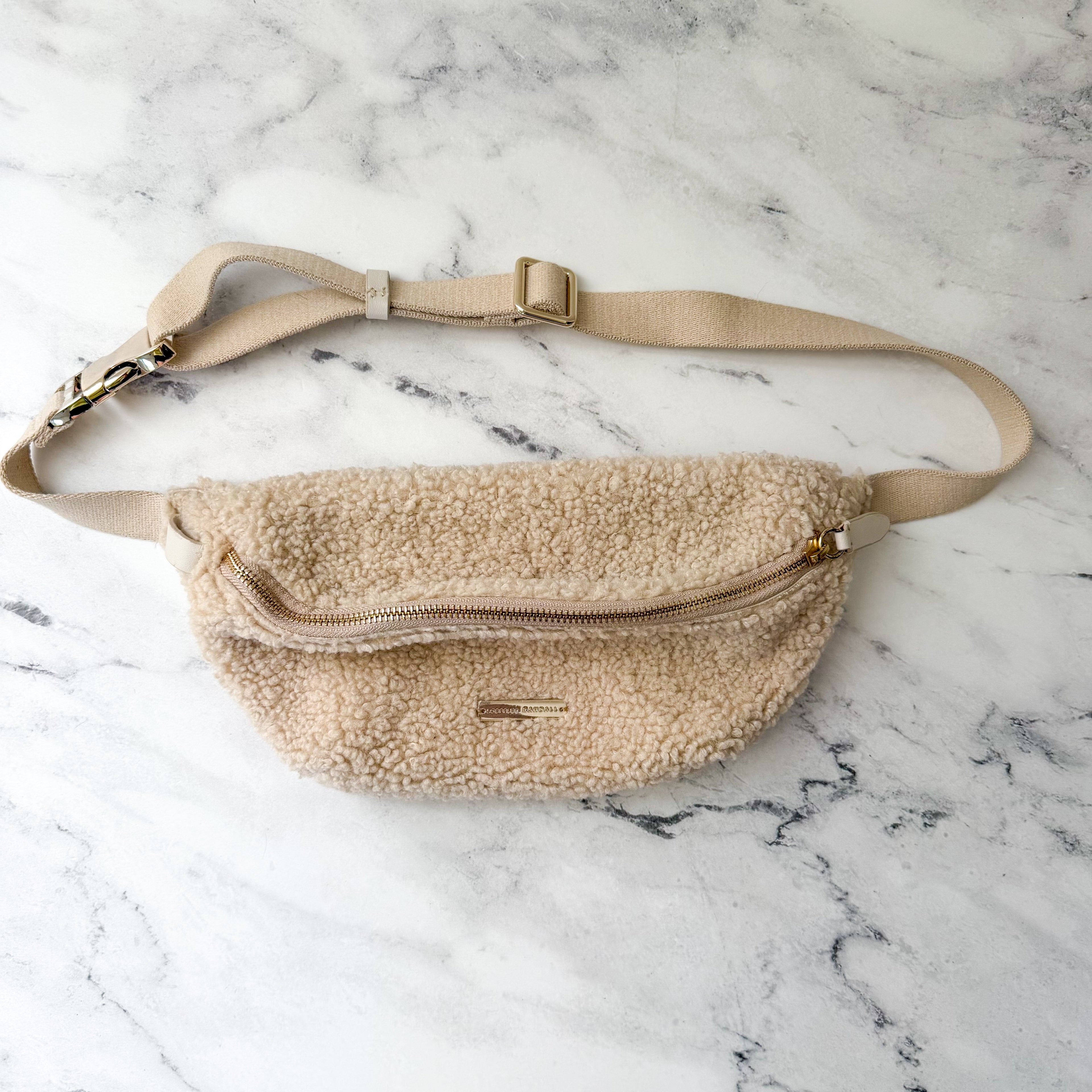 Loeffler Randall Sophie Sherpa Fleece Belt Bag | Cream