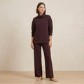 Spanx AirEssentials Tunic Turtleneck Sweatshirt in Truffle Brown | Small