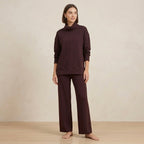 Spanx AirEssentials Tunic Turtleneck Sweatshirt in Truffle Brown | Small