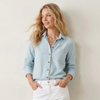 Beaufort & Blake Moreland Flannel Button Down Shirt in Aqua | XS