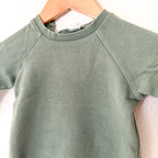 H&M Olive Green Textured Cotton 'The Future is Ours' Sweatshirt | 6-9m