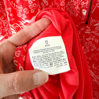 Old Navy Red Whimsical Flora & Fauna 3/4 Sleeve Shift Dress | XS