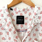 Jachs New York Girlfriend Floral Rayon Short Sleeve Button Up Blouse | XS