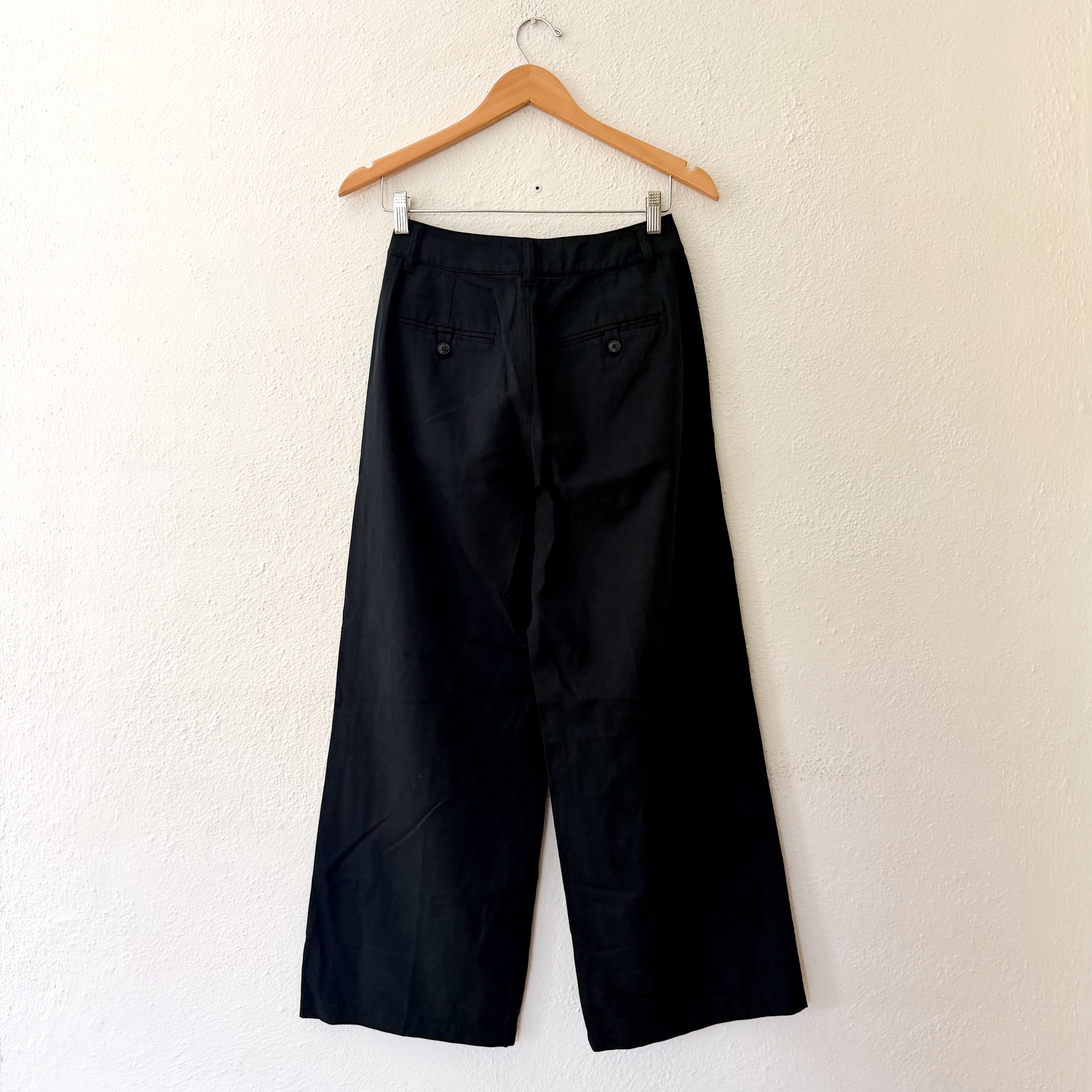 Madewell The Petite Harlow Wide-Leg Pant in Deep Indigo Navy | 0P