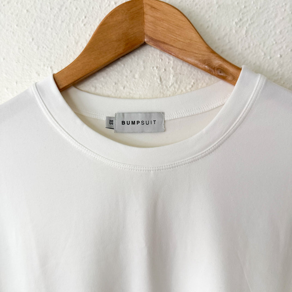 BumpSuit The Cloud Cropped Tee in Ivory | XS