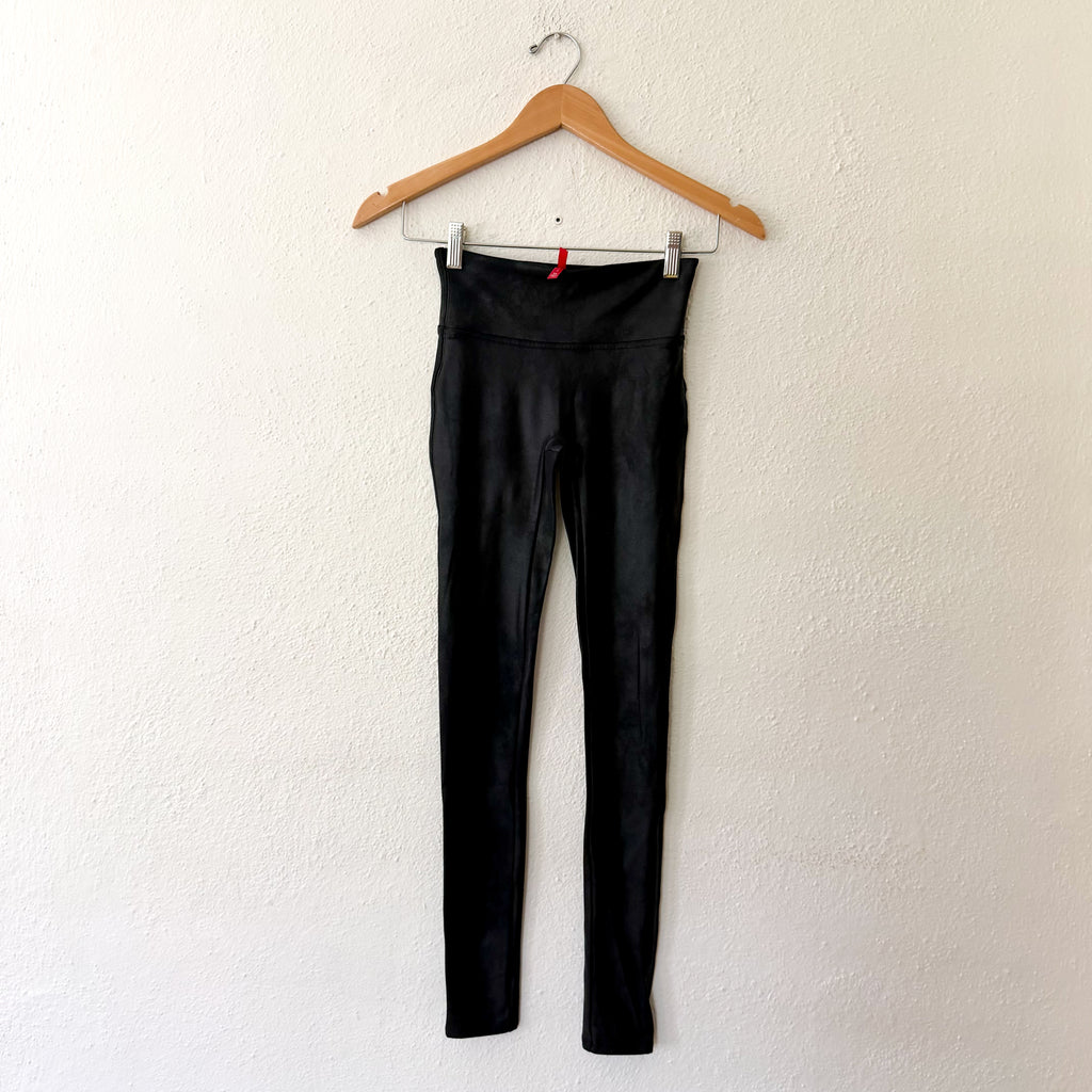 Spanx Black Faux Leather Leggings | XS