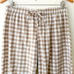 Serena & Lily Belvedere Flannel Pajamas in Doe Beige Gingham | S