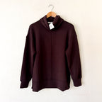 Spanx AirEssentials Tunic Turtleneck Sweatshirt in Truffle Brown | Small