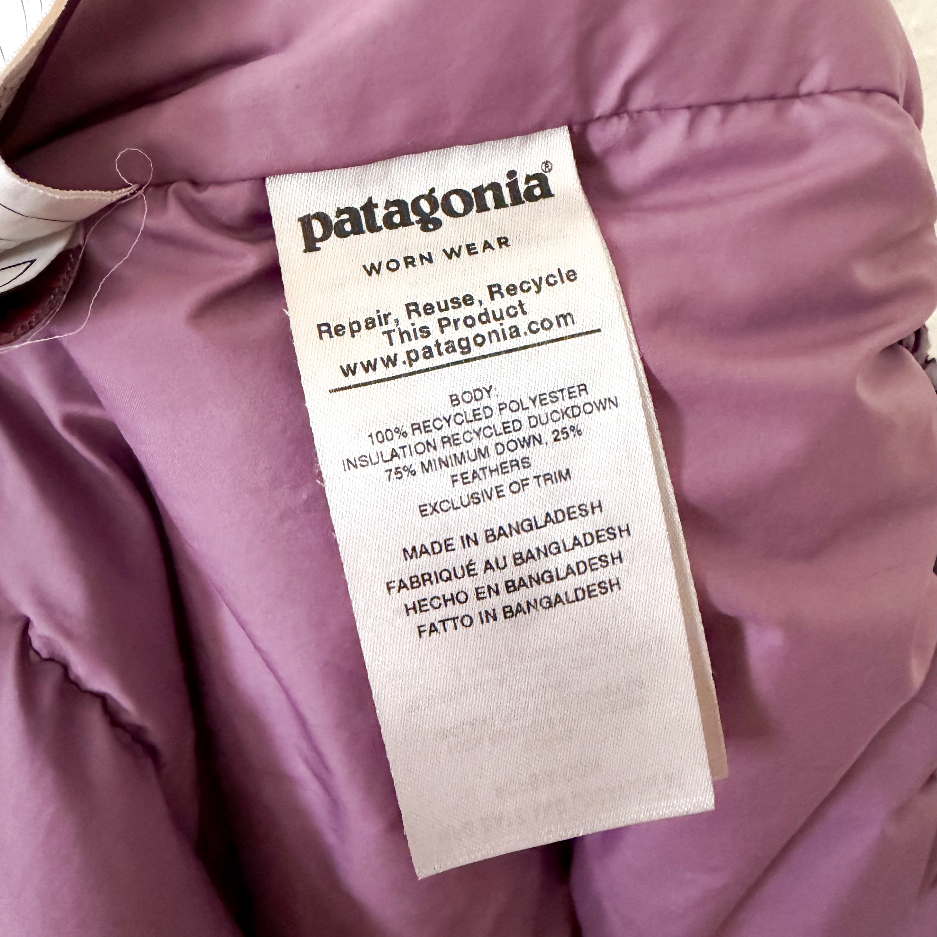Patagonia Toddler Girls Eggplant Hi Loft Down Puffer Jacket | 4T