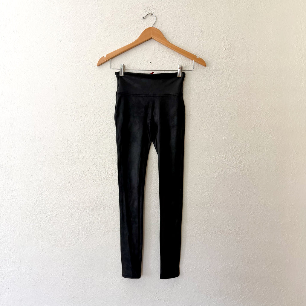 Spanx Black Faux Leather Leggings | XS