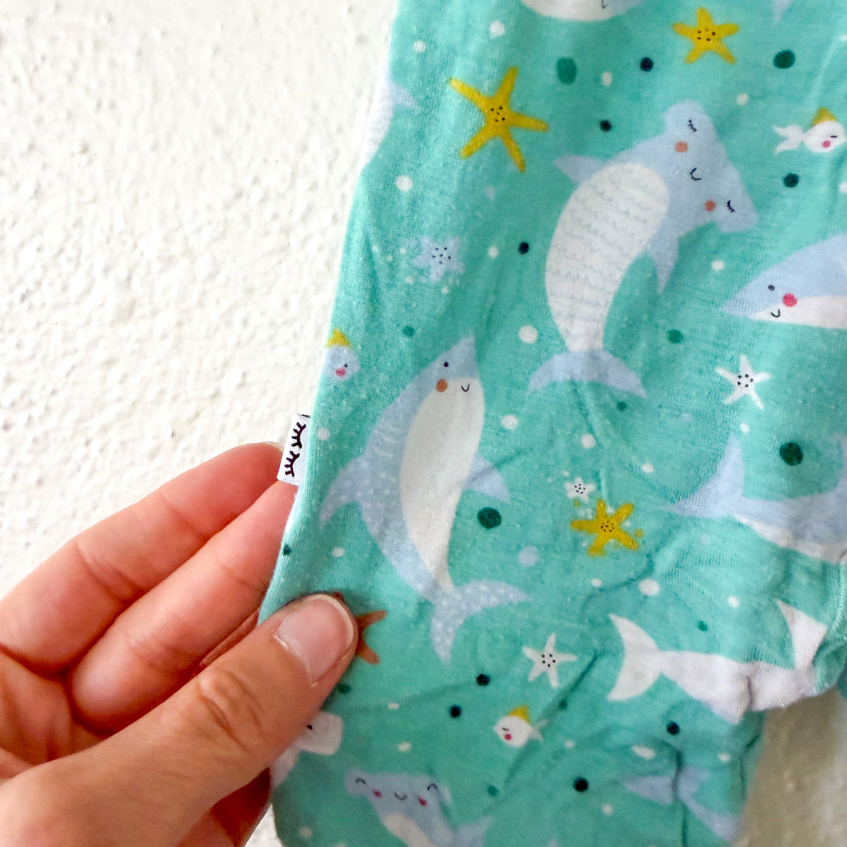 Little Sleepies Ocean Animals Long Sleeve Fold Over Foot Sleeper | 3-6m