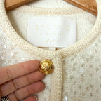 Studio by Charlotte England Mayfair Bouclé Tweed Sequin Lady Jacket in Chantilly | XS/S