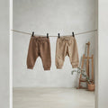 H&M Basics Organic Cotton Tan + Brown Joggers Bundle | 3-6m