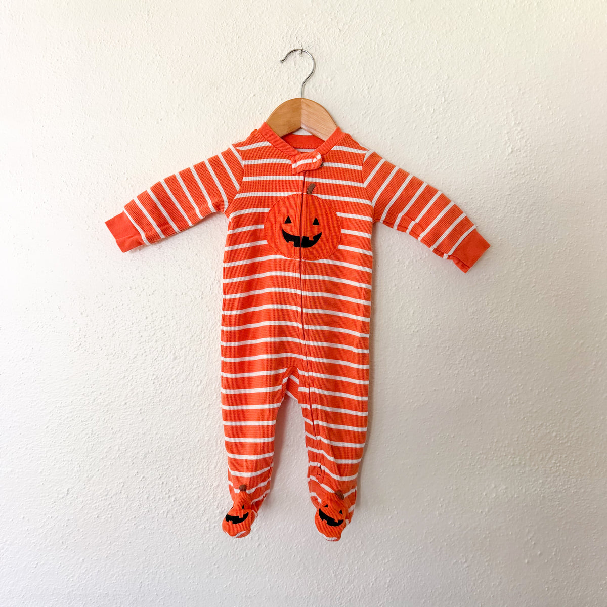 Carter's Halloween Jack-O-Lantern 2-Way Zipper Footed Sleeper | 3-6m