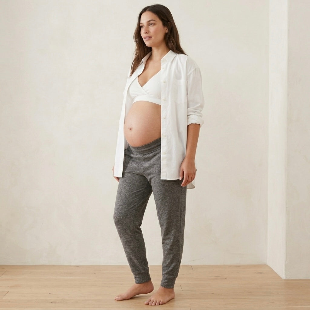 Old Navy White Maternity Cross-Front Cotton Nursing Bralette | S