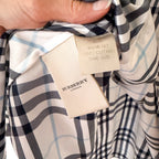Burberry London Light Blue Plaid Packable Poncho Raincoat | OS