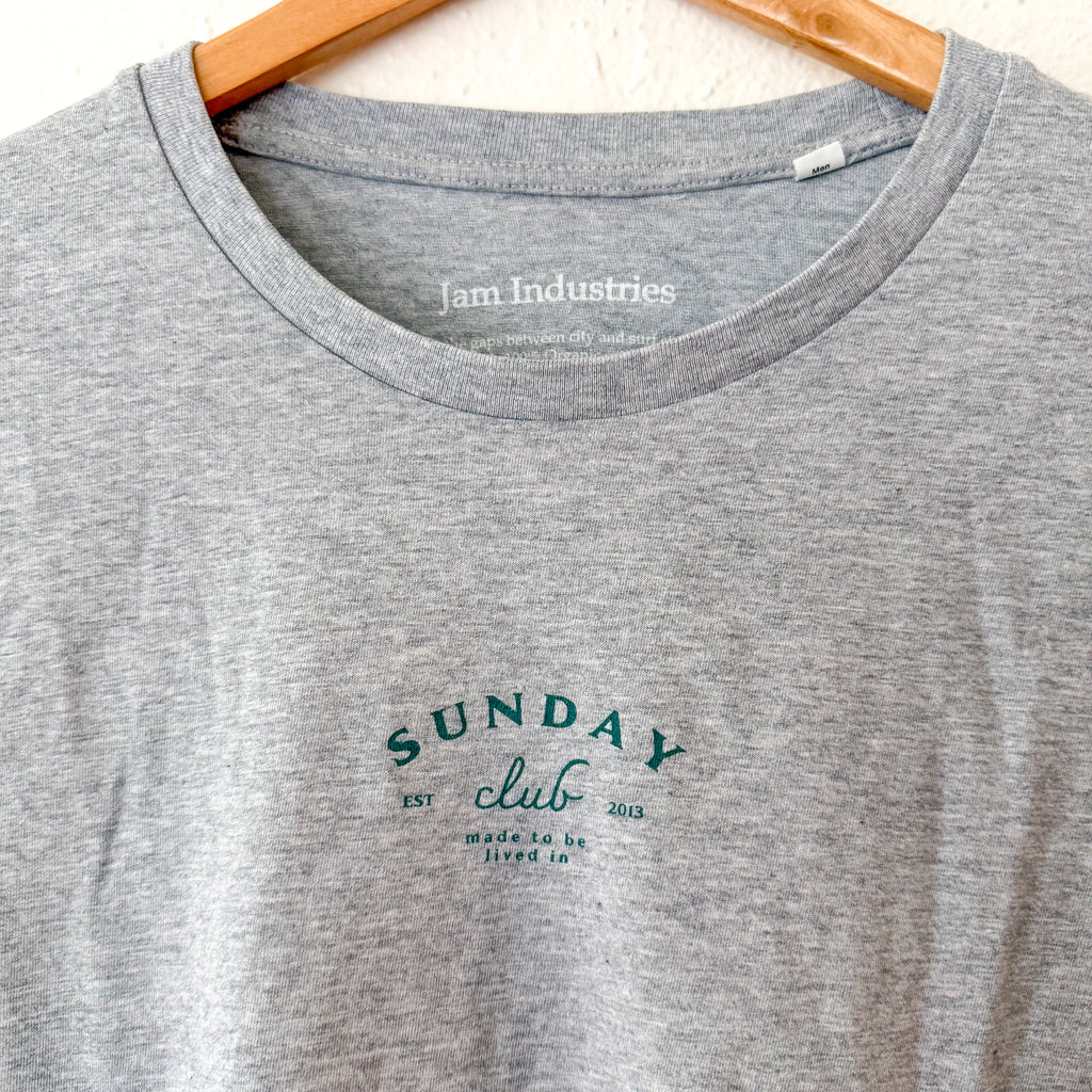 Jam Industries Sunday Club Organic Cotton Heather Grey Long Sleeve T-Shirt | XS