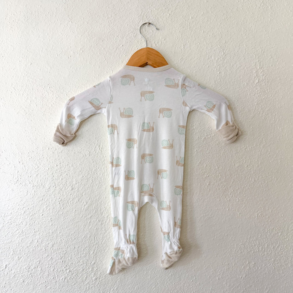 Cloud Island Cream Snails Long Sleeve 2-Way Zipper Footed Sleeper | 0-3m