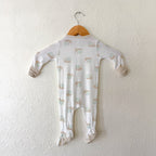 Cloud Island Cream Snails Long Sleeve 2-Way Zipper Footed Sleeper | 0-3m