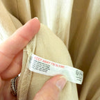 Free People Tan Lush Life Linen Smocked Strapless Dress in Bleached Sand | XS