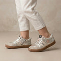 Old Soles Kids Wos Pink Star Champagne Leather Sneakers | 11