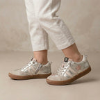 Old Soles Kids Wos Pink Star Champagne Leather Sneakers | 11