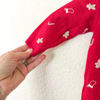 Carter's Red Gingerbread Textured 2-Way Zip Footed Sleeper | 3-6m