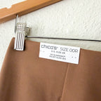 Chico's Caramel So Slimming 360 Juliet Trim Detail Ankle Slim Leg Pant | 00R