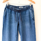 Seraphine Maternity Oslo Under The Bump Drawstring Wide Leg Denim Trousers | 2