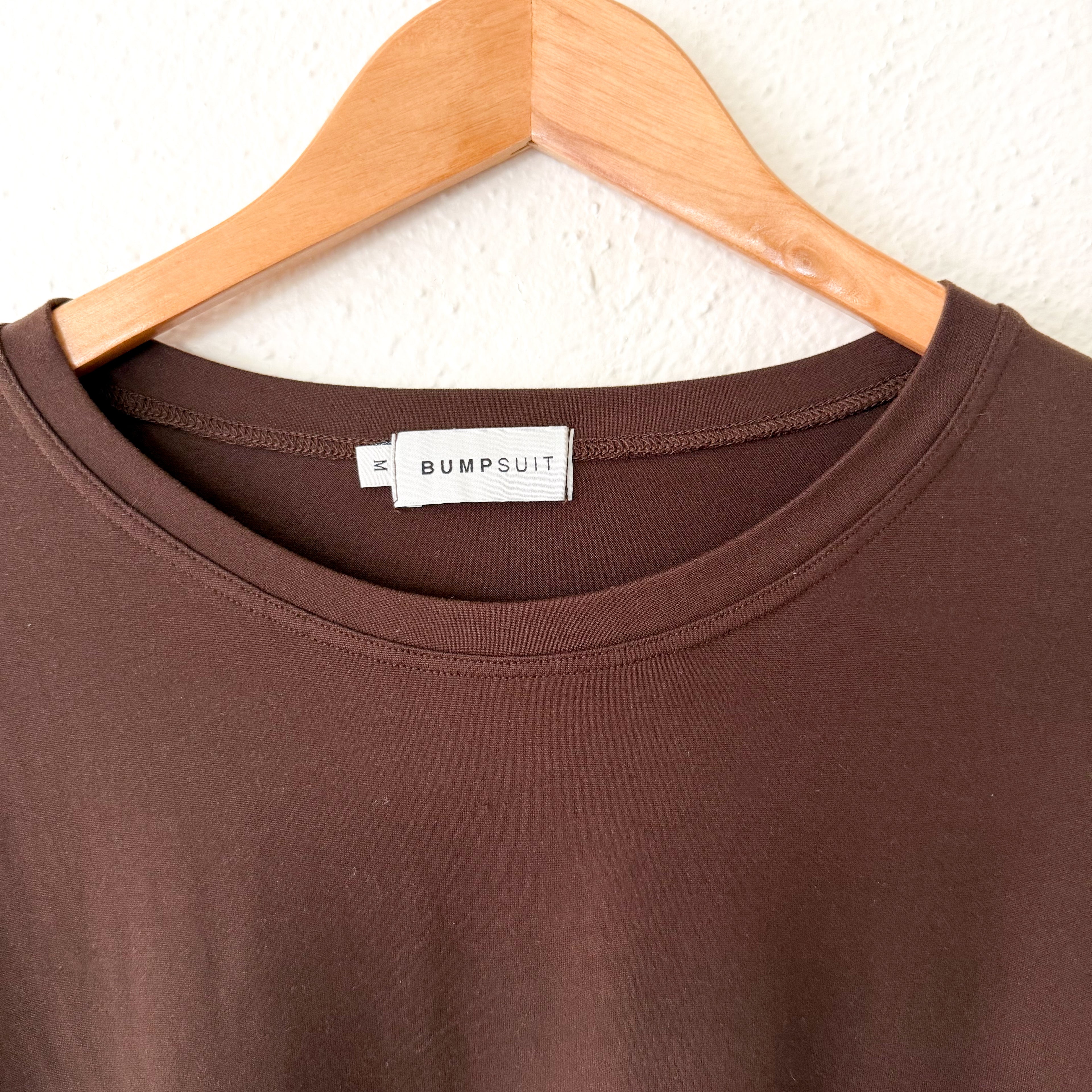 BumpSuit The Cloud Cropped Long Sleeve Tee in Chocolate | M